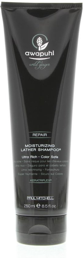 Zwarte Paul Mitchell Awapuhi Wild Ginger Moisturizing Lather Shampoo 250 ml.