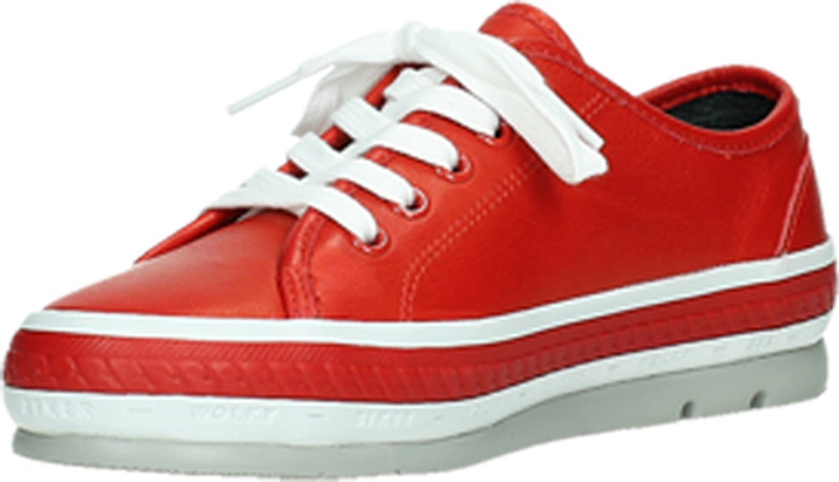 Wolky Veterschoenen Linda rood leer bol