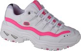 Skechers Energy - Over Joy wit roze sneakers dames (13412 WHPK)
