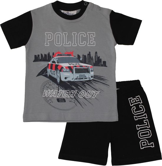 Fun2Wear - Pyjama short Police - Grijs - Taille 152 - Garçons