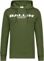 Ballin Amsterdam -  Heren Slim Fit    Hoodie  - Groen - Maat M