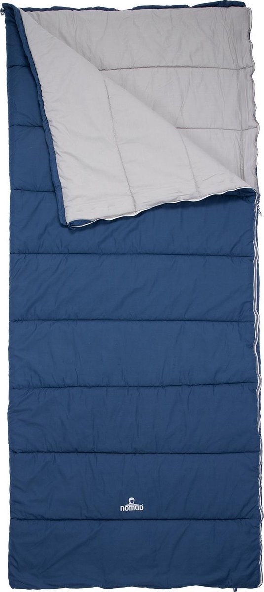 Bol.com NOMAD® Brisbane XL Slaapzak | 220x90cm Blauw | Lichtgewicht & Kwalitatief | Dekenmodel Slaapzak | Incl Hoes | Katoenen v... aanbieding