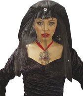 WIDMANN - Zwarte bruidssluier met spinnen Halloween