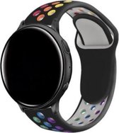 Siliconen Smartwatch bandje - Geschikt voor  Garmin Vivomove HR sport band - zwart/kleurrijk - Horlogeband / Polsband / Armband