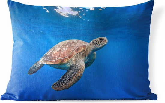 Buitenkussens - Tuin - Schildpad in de oceaan - 50x30 cm