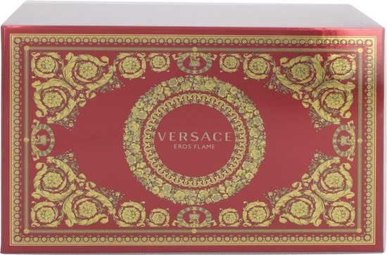 Versace - Eros Flame EDP 100 ml + EDP 10 ml + Pouch - Giftset - Versace