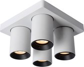 Lucide NIGEL - Spot plafond - LED Dim to warm - GU10 - 4x5W 2200K/3000K - Blanc