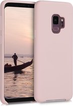 kwmobile telefoonhoesje voor Samsung Galaxy S9 - Hoesje met siliconen coating - Smartphone case in mat lichtroze
