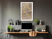 Artgeist - Schilderij - Golden Stripes - Multicolor - 40 X 60 Cm