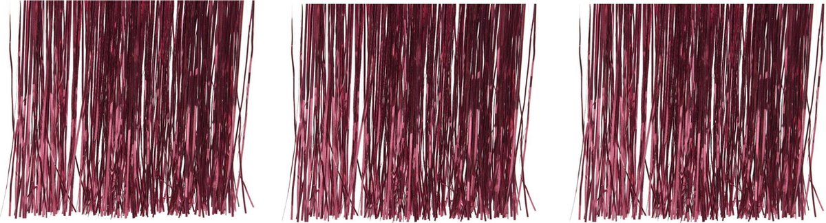 10x zakjes lametta engelenhaar framboos roze (magnolia) 50 x 40 cm - Tinsel/folie slierten - Kerstversiering