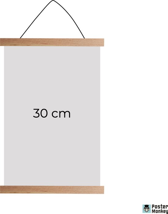 ZOLGINAH Posterrails, Fotolijsten, A3 Hout, Magnetische Fotorail, Posterhanger, Posterrail 31 cm, Posterrol voor Het Ophangen Van Posters, Foto's (41cm 1pc