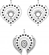 Flamboyant - Rhinestone Body Decoration - Black and Silver - Accessories - Nipple Vibrators & Stickers