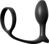 Ass-Gasm Cock Ring Beginners Plug - Black - Butt Plugs & Anal Dildos - Cock Rings