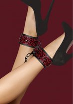 Luxury Ankle Cuffs - Burgundy - Bondage Toys - Cuffs