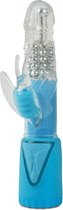 Climax Flight, 7X Rotating Beaded Rabbit Vibe - Blue - Rabbit Vibrators -