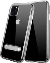 Telefoonhoesje met Standaard - Hoesje voor Apple iPhone 11 Pro (5.8) Transparant - Zilver