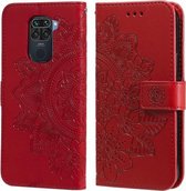 Voor Xiaomi Redmi Note 9 4G (buitenlandse versie) / Mi 10X 4G 7-bloemblaadje Bloemen Embossingpatroon Horizontaal Flip PU-lederen hoesje met houder & kaartsleuven & portemonnee & fotolijst (r