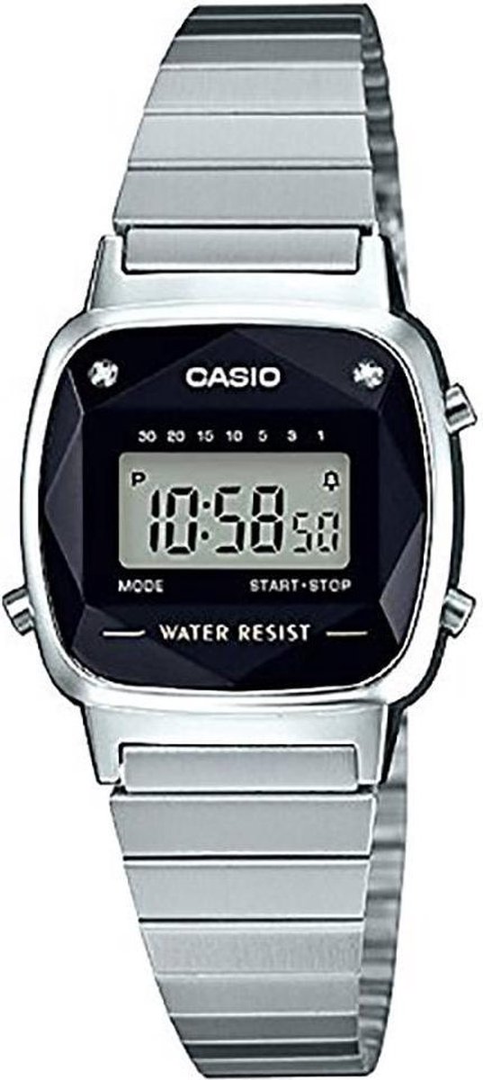 CASIO LA670WEAD-1EF Casio Collection Retro horloge Vrouwen - Zilverkleurig - RVS 23 mm