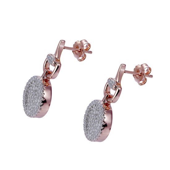 Orphelia ZO-7420 - Boucles d'oreilles Pavé - Argent 925 Rosé - Zircone - 2,5 cm
