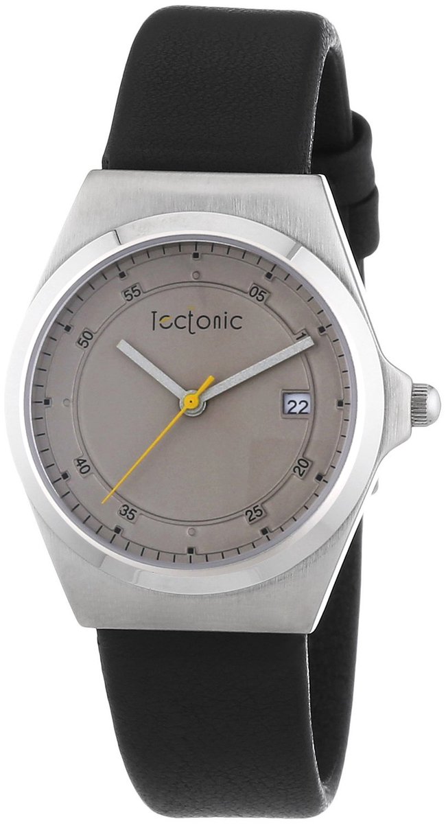 TECTONIC 41-1103-84 Horloge - Leer - Zwart - Ø 34 mm