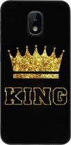 - ADEL Siliconen Back Cover Softcase Hoesje Geschikt voor Samsung Galaxy J3 (2018) - King Koning