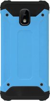 WLONS Rubber Bumper Case Hoesje voor Samsung Galaxy J3 (2018) - Blauw