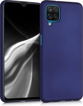 kwmobile telefoonhoesje voor Samsung Galaxy A12 - Hoesje voor smartphone - Back cover in metallic blauw