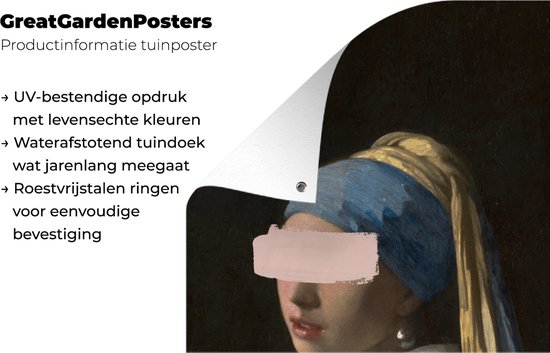Décoré du vieux maître Johannes Vermeer au trait de peinture 40x60 cm