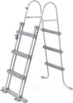 Symmetrische ladder met 3 treden voor bovengrondse zwembaden tot 107 cm hoog, zwembadaccessoire