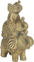 Non-branded Beeld Olifant Benji 14,5 X 7,5 X 22 Cm Klei Goud