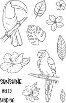 Tropical Birds Clear Stamps (JD078) (DISCONTINUED)