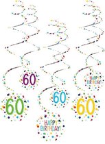 Amscan Spiraalslingers 60 Confetti Birthday 61 Cm Papier 6 Stuks