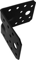 Mejawa - Hoekanker met ril - Hoekverbinder - 70x70x55mm - Zwart