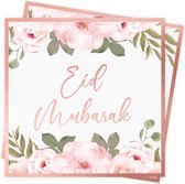Ramadan decoratie: Eid mubarak servetten Rose Gold