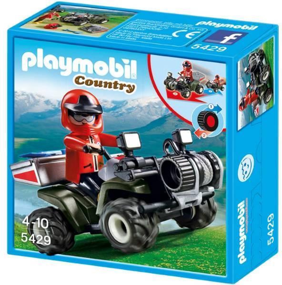 Playmobil 9130 - Secouriste des Montagnes avec Quad à prix bas