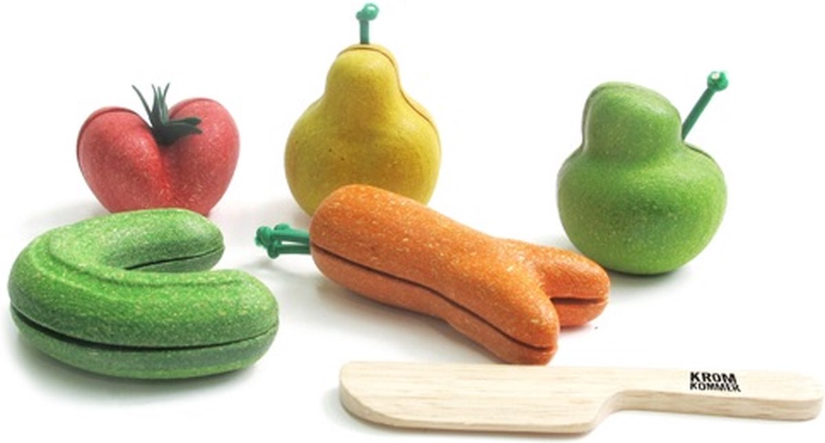 Kromkommer PlanToys groente en fruit speelset - Kromkommer