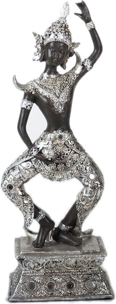 Gerimport Dansende Boeddha zwart/zilver