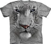 T-shirt White Tiger Face S