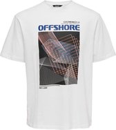 Only & Sons Off Shore T-shirt Wit Kledingmaat : L