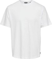 Only & Sons Oversized  T- Shirt Wit Kledingmaat : S