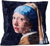 Medina Kussen Meisje Met De Parel 40 Cm Katoen Zwart