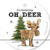 Tallies Cards - kadokaartjes  - bloemenkaartjes - Kerst Oh Deer KERST  - Plant - set van 5 kaarten - kerst - kerstfeest - kerstmis - kerstgroet - feestdagen - 100% Duurzaam