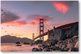 Golden Gate Bridge - zonsondergang - San Francisco, Californië - 1000 Stukjes puzzel voor volwassenen - Landschap