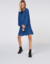 zoe karssen - dames -  dandy leopard mini-jurk -  blauwe luipaard - xl