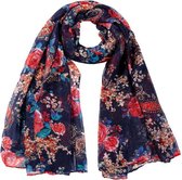 Nouka sjaal donkerblauw met paisley print