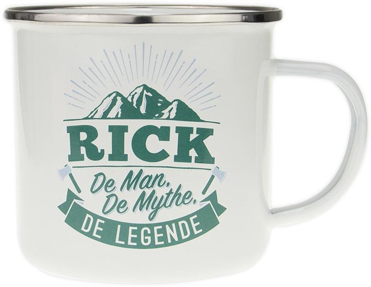 Mok - Top vent - Rick - Geëmailleerd - In cadeauverpakking