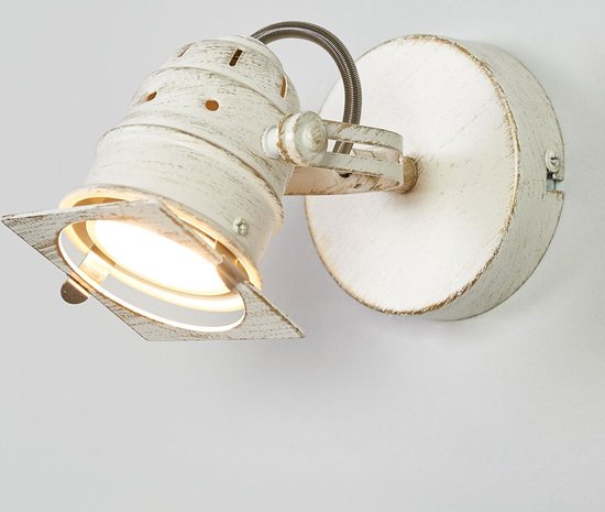 Lindby - wandlamp - 1licht - metaal - H: 11 cm - GU10 - wit