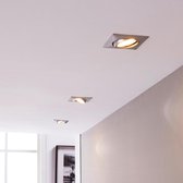 Lindby - LED downlight - 3 lichts - Kunststof, glas, metaal - H: 2.8 cm - chroom, transparant - A+ - Inclusief lichtbronnen