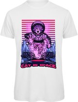 Cat in Space - Katten T-Shirt Heren - Katoen