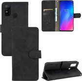 Voor DOOGEE N30 Effen Kleur Huidgevoel Magnetische Gesp Horizontale Flip Kalf Textuur PU Lederen Case met Houder & Kaartsleuven & Portemonnee (Zwart)